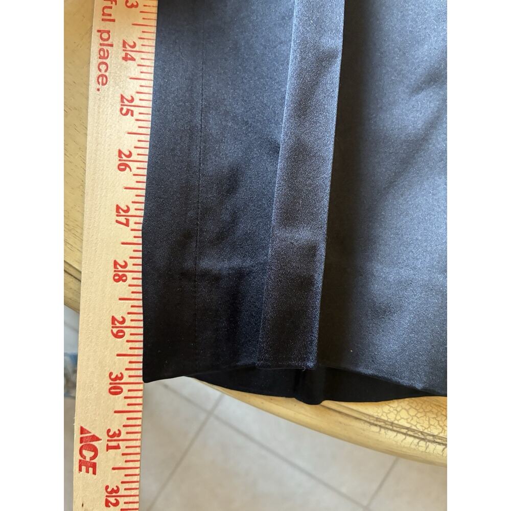 VTG HERMES Paris Black 100% Silk Pants Satin Trousers 1986 Women S (4) Pristine - Picture 7 of 16